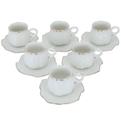 طقم اكوب قهوة بورسلان السيف غاليري، 12 قطعة - ابيض product image 2