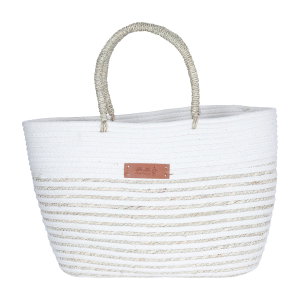 Al Saif Gallery wicker thermos bag, 50 x 33 cm - white beige product image 2