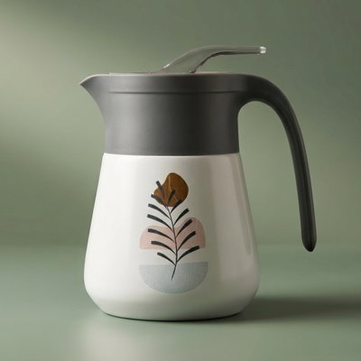 Gloria glass thermos, 500 ml, plastic outer shell - gray product image 1