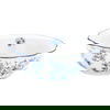 طقم عشاء بورسلان مشجر أزرق السيف غاليري، 24 قطعة - أبيض product image 3