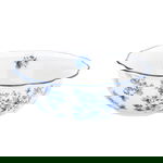 طقم عشاء بورسلان مشجر أزرق السيف غاليري، 24 قطعة - أبيض product image 3