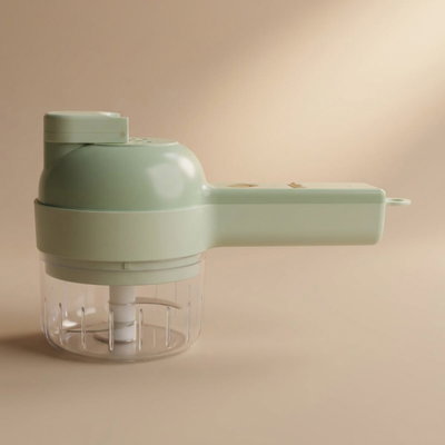 قطاعة ثوم بلاستيك، 9×9×6.2 سم، شحن - أخضر product image 1