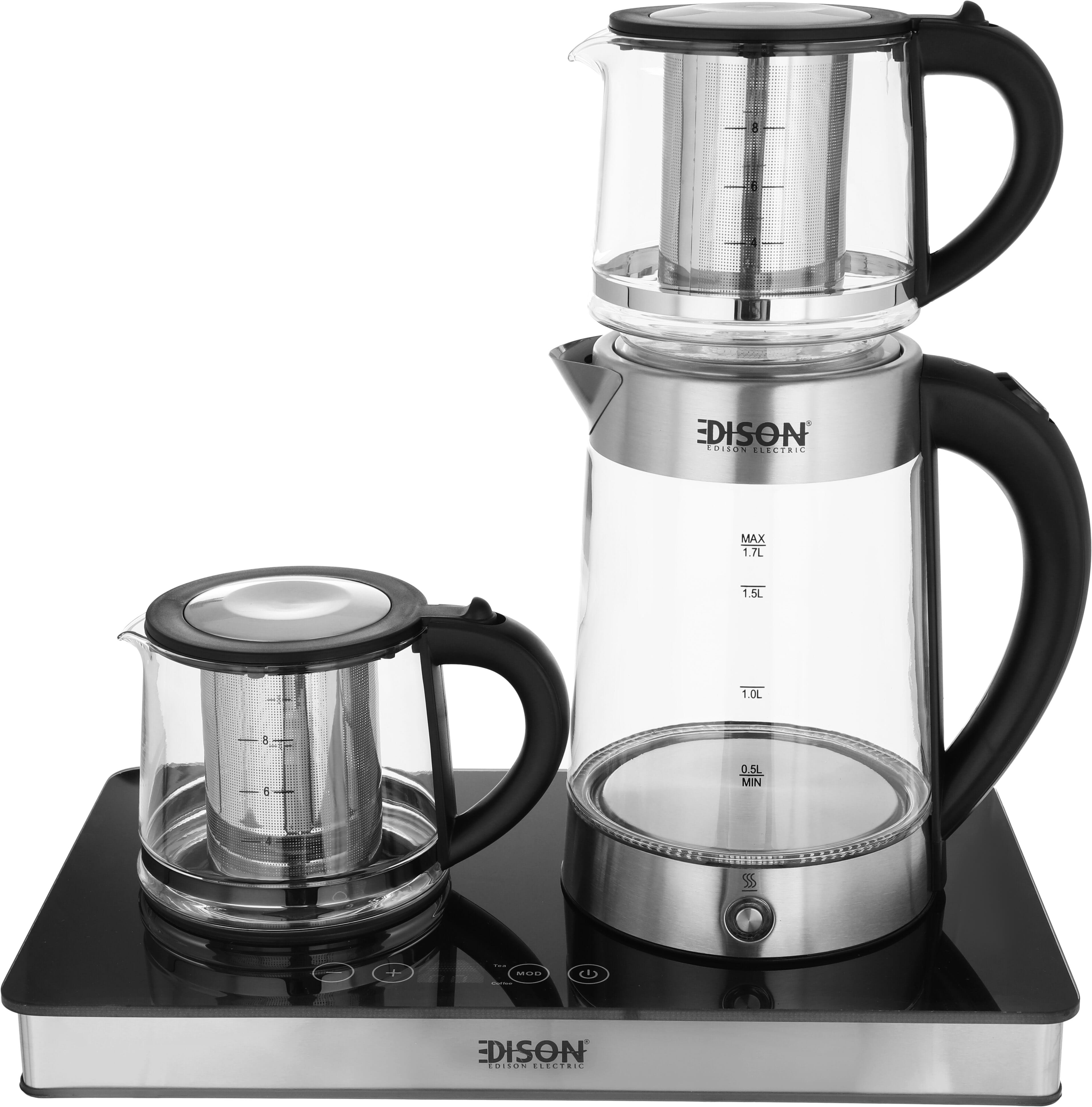 Edison WK-0815GT Electric Kettle Set WK-0815GT Glass , 0.8 L, 2200 Watt - Black product image