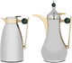 Al Saif Gallery Alaa thermos set, 1/0.75 liter, two pieces, thermal glass inner container, steel outer shell - silver product image 2