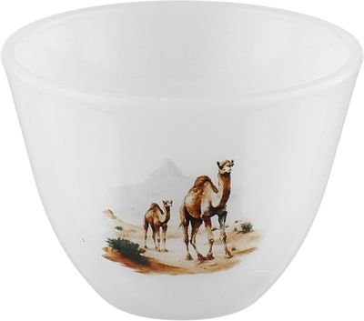 طقم فناجين قهوة عربي سعودي بورسلان السيف بلص، 12 قطعة - أبيض product image 2