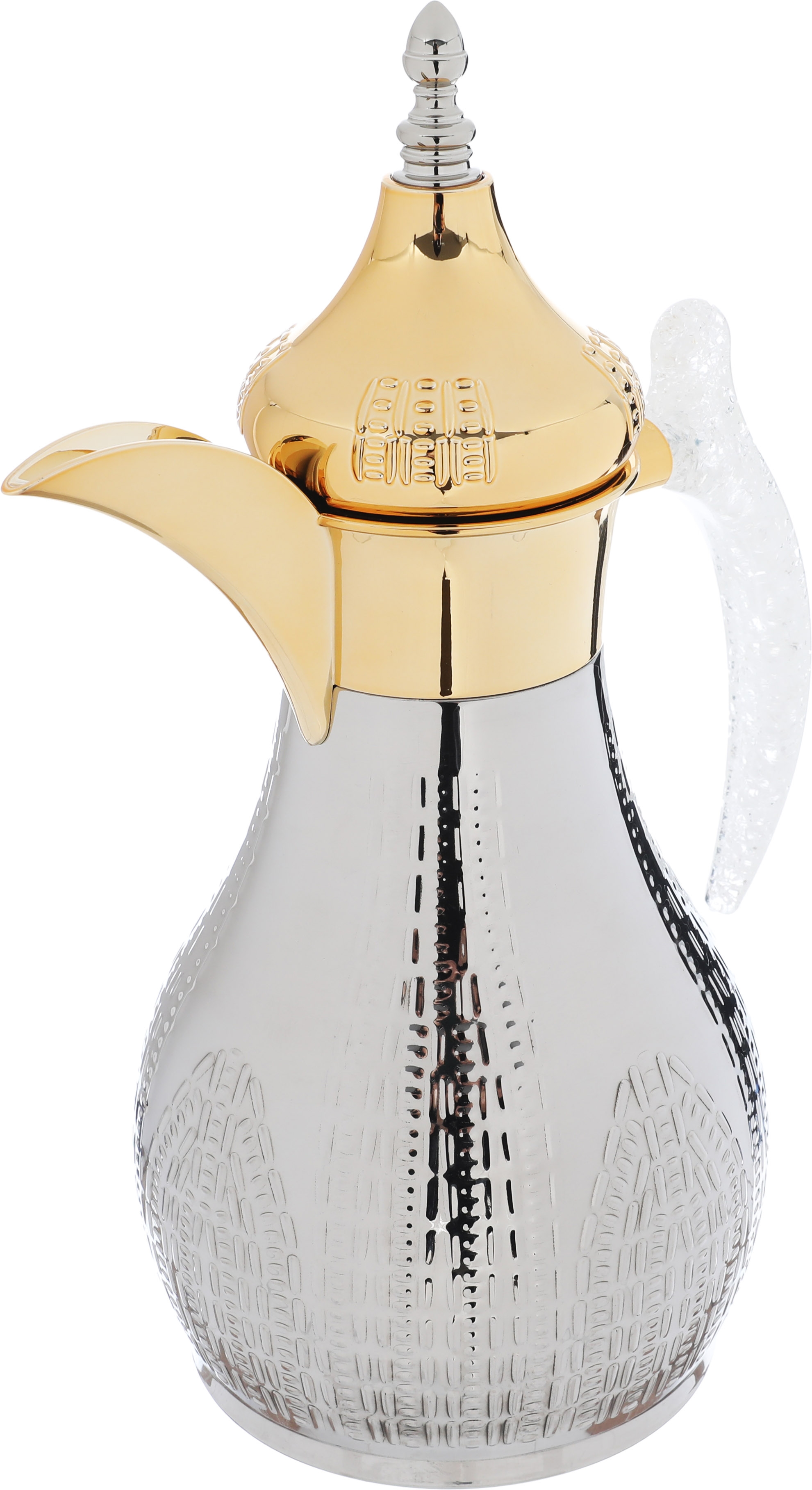 Al Saif Gallery Haila Thermos set, 1.2/1.2 litres, two pieces, steel inner case, steel outer case - silver and gold product image 3