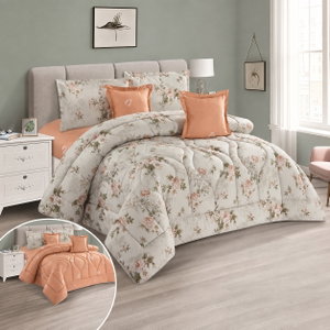 طقم لحاف قماش، 230x250 سم، نفرين، 6 قطع - عاجي خوخي product image