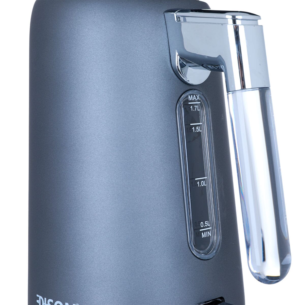 Edison Electric Kettle Steel WK-2020, 1.7 Liter, 2200 Watt - Black Silver product image 3