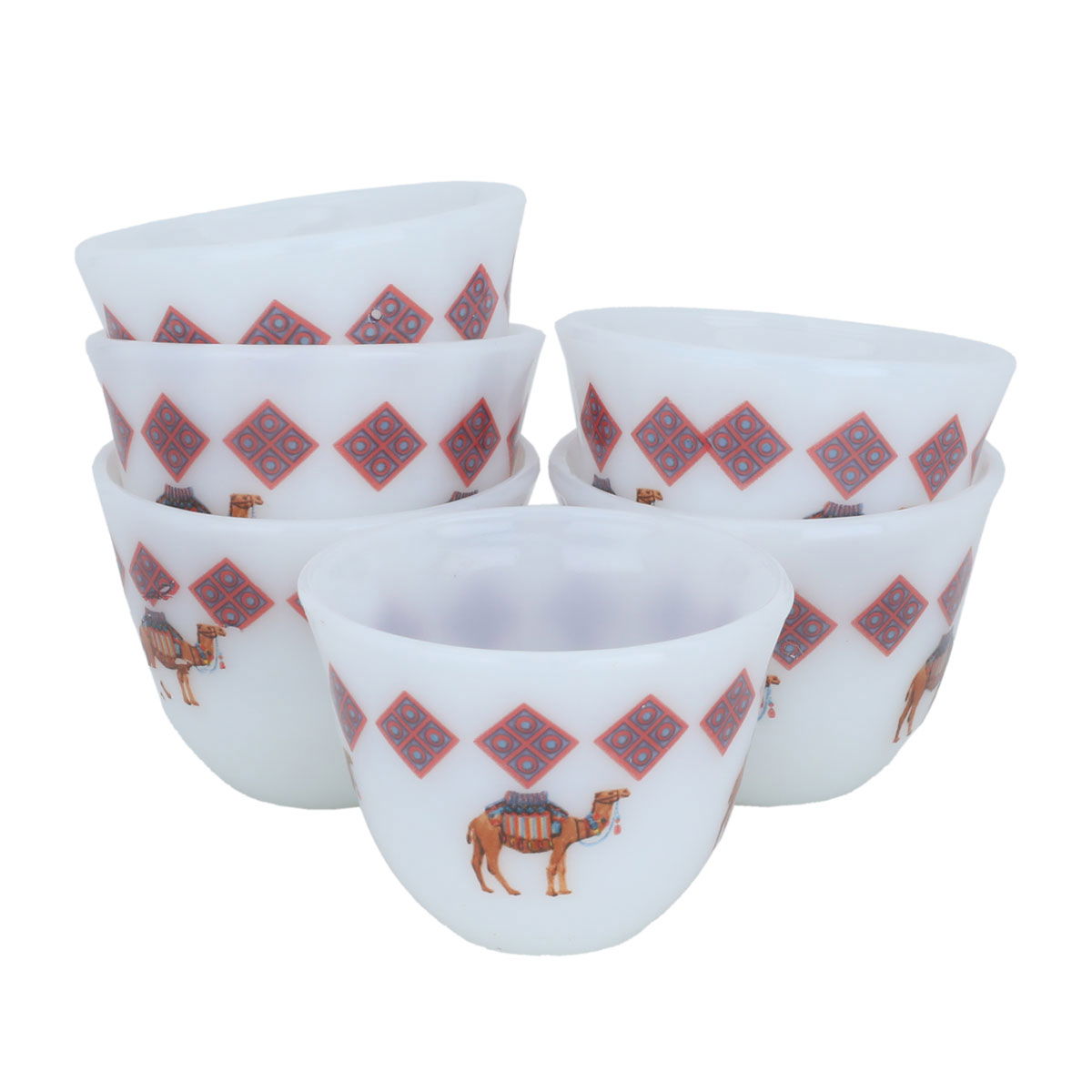 Al Saif Gallery Arabic coffee cups set, 12 pieces - white product image