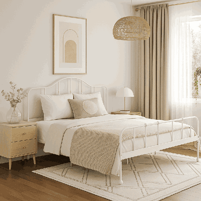 سرير حديد دبل، 100×180×200 سم - ابيض product image 3