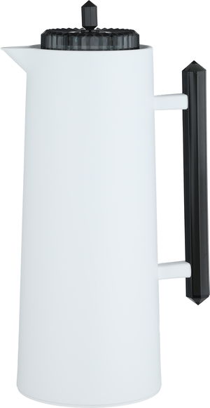 ترمس لين جلوري، 1 لتر،حافظة داخلية زجاج، ضغاط، يد أسود - أبيض أسود product image