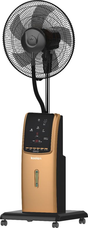 Koolen 807100008 Vertical Humidifier Fan, 100W, 31L, 16 inch, 3 Speeds, Remote Control - Gold Black product image