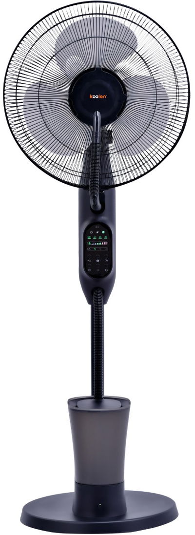 مروحة رذاذ عمودية كولن، 75 واط، 16 بوصة، 28 لتر، 3 سرعات، 3 شفرات، ريموت كنترول، 807100016 - اسود product image 1