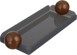 طقم تمريات اكريلك السيف غاليري، قطعتين، يد كورة، مستطيل - رمادي غامق خشبي product image 2