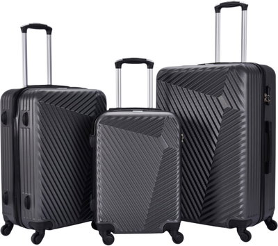 Limra OT-2023 Limra ABS Luggage Set, 3 Sizes, 4 Wheels, 360 Degree Rotating - Dark Gray product image 1