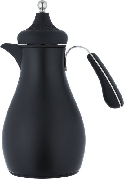 Al Saif Gallery Sama Thermos Set, 0.7/1 Liter, 2 Pieces, Inner Glass Container, Stainless Steel Outer Body - Black product image 6