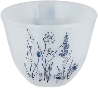 Saif Plus Saudi Arabian Opal Coffee Cup Set, 12 Pieces, Large Size - White Blue product image 2