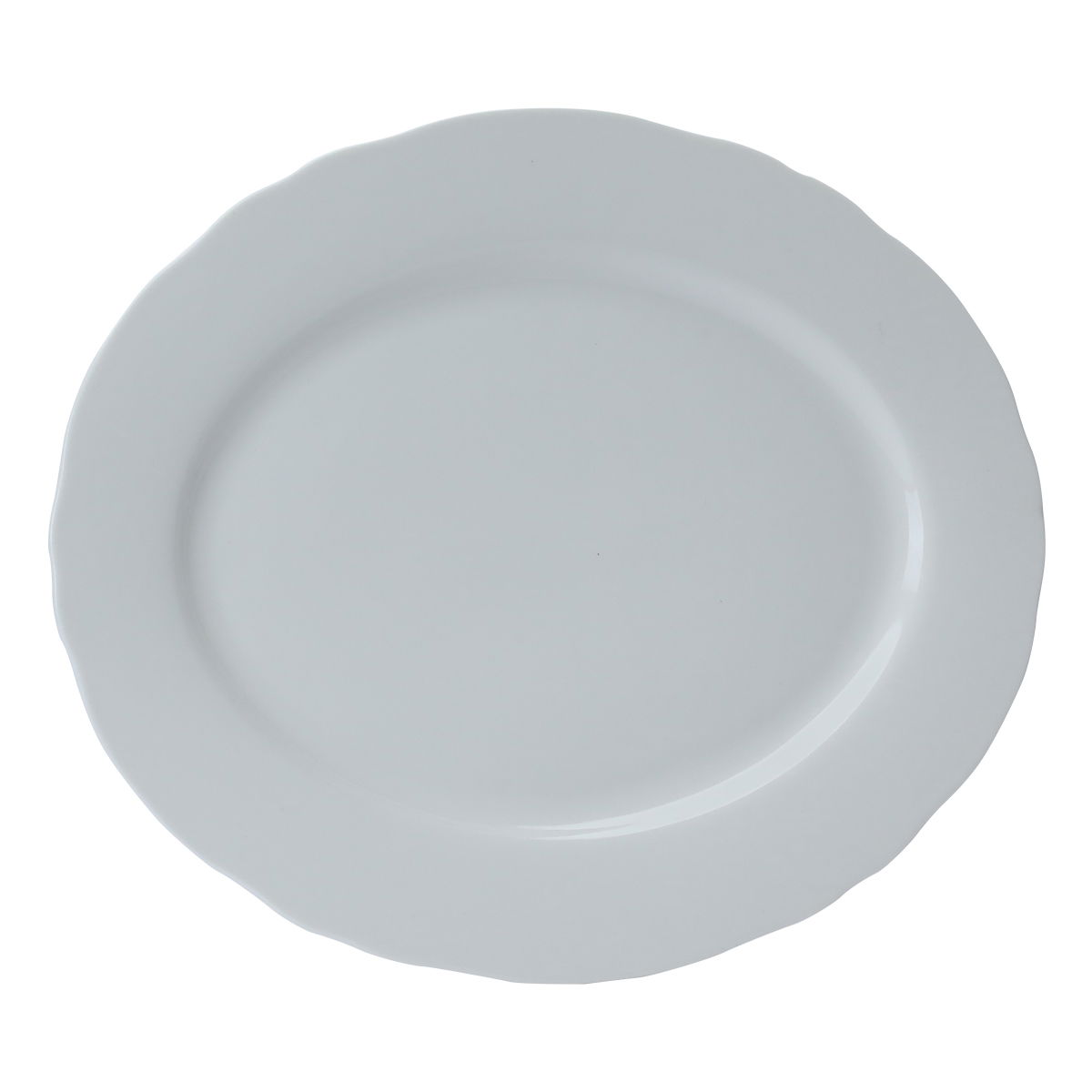 Al Saif Gallery porcelain serving plate, 10 inches, flat oval - white product image