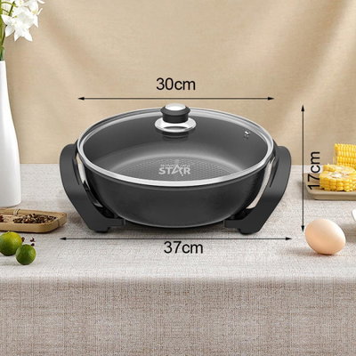 Winning Star ST-9675 Electric Cooking Pot, 1500W, 5 Levels, Multifunctional - Black product image 4