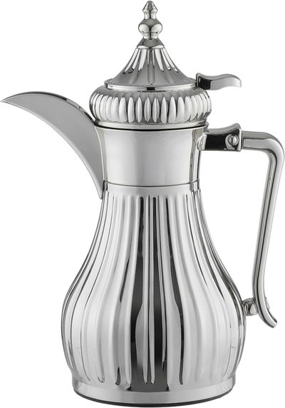 Alsaif Gallery Tamim 5 Thermos, 0.35 L, Glass Inner Container, Stainless Steel Outer Body - Silver product image 1