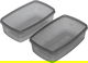 Al Saif Gallery Plastic Storage Box, 700 ml, Rectangular, 2 Pieces - Gray product image 1