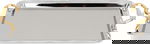 Al Saif Gallery 3-Piece Stainless Steel Toothbrush Set with Gold Handle, Rectangular - Silver product image 3