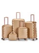 طقم شنط سفر ABS ليمرا، 6 مقاسات، 4 عجلات، WM-226 - ذهبي product image 5