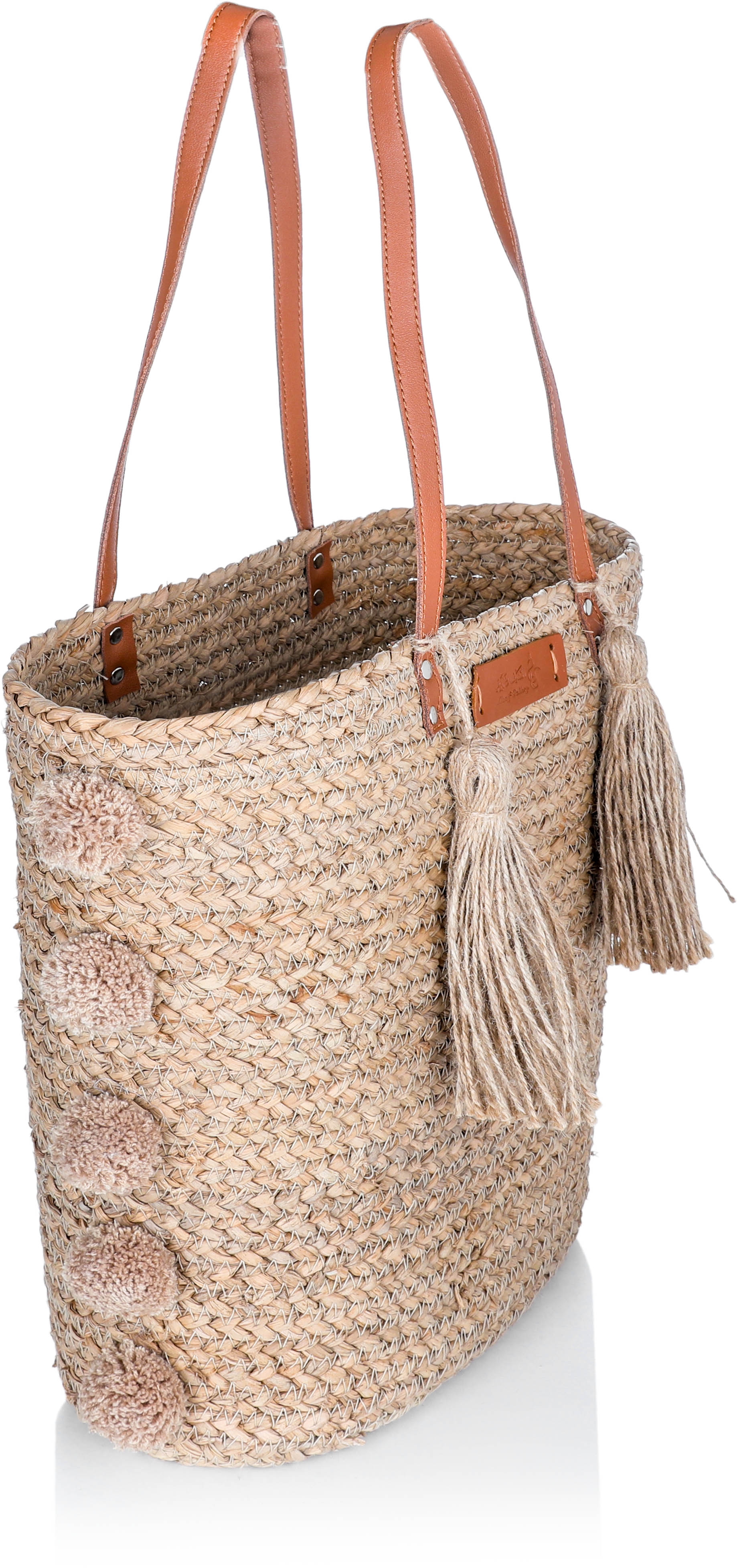 Al Saif Gallery wicker thermos bag, 43 x 36 cm - beige product image 2