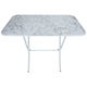 طاولة خشب قابلة للطي بأرجل السيف غاليري، 70×110 سم - رخامي أبيض product image 1