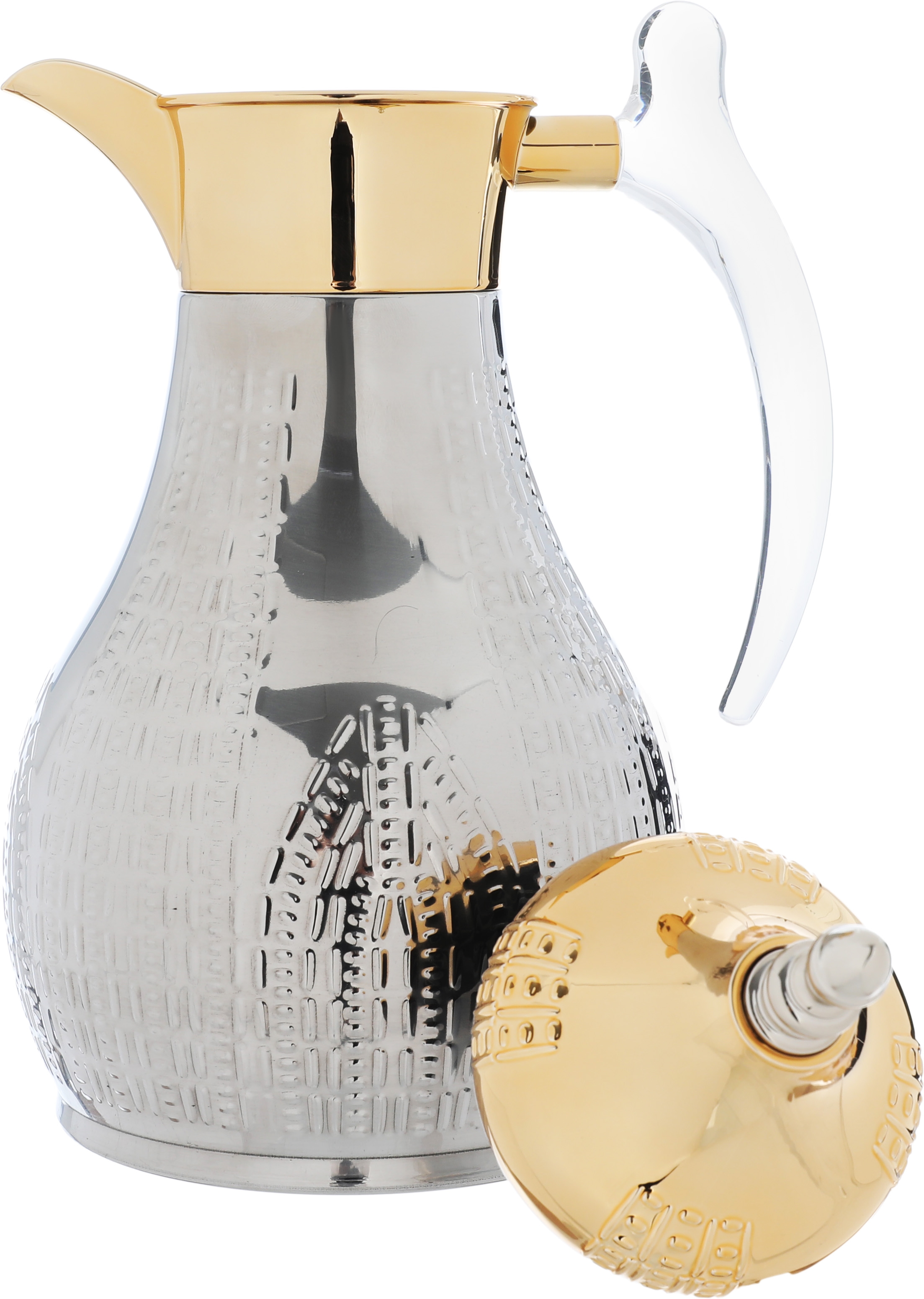 Al Saif Gallery Haila Thermos set, 1.2/1.2 litres, two pieces, steel inner case, steel outer case - silver and gold product image 8