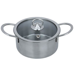 قدر استيل السيف غاليري، 12 سم، بغطاء زجاج - فضي product image