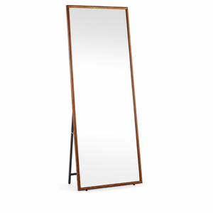 مراية ستاند زجاج، 180×79 سم، ستاند معدن، اطار خشب MDF - بنى product image 2