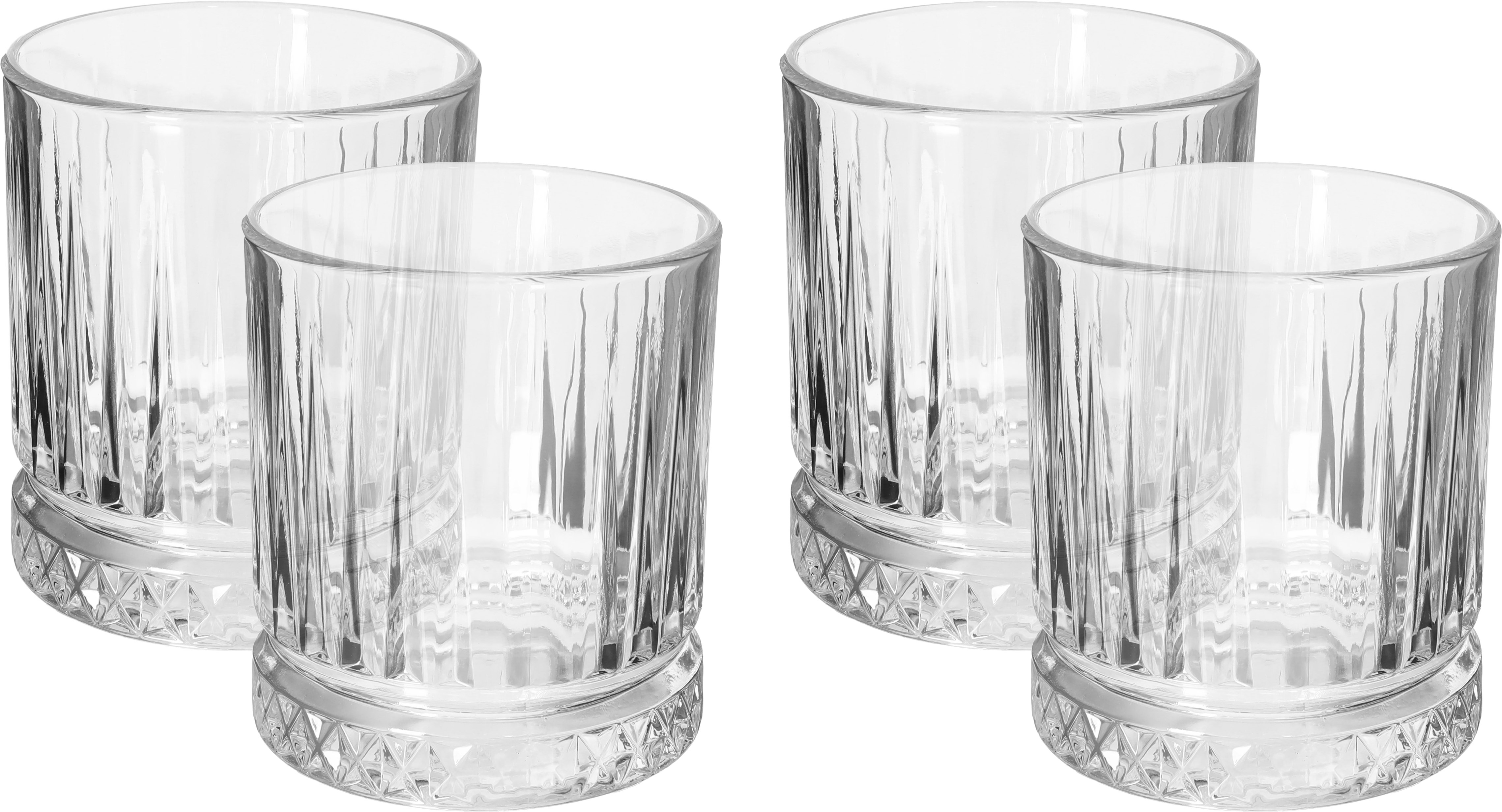Pasabahce Glass Water Cups, 4 Pieces, 355 ml - Clear product image 1