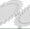 طقم سفرة بورسلان السيف غاليري، 24 قطعة، نقش هرم - ابيض رمادي product image 4