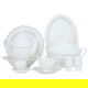 Al Saif Gallery Gold Embossed Porcelain Dinner Set, 65 Pieces - White product image 1