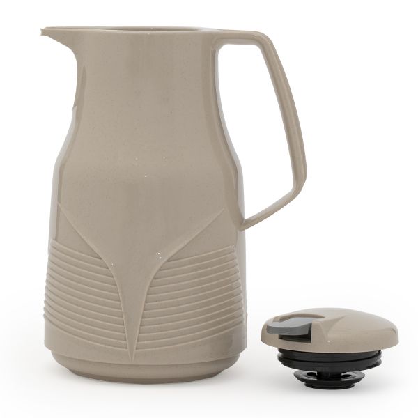 Rhinestone thermos, 1 liter, thermal glass inner container, plastic outer shell - beige product image 2