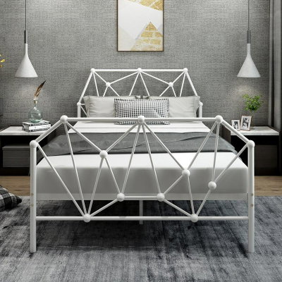 سرير هيكل حديد، 190×70×86 سم - أبيض product image 5
