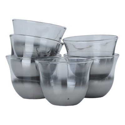 طقم بيالات شاي و فناجين قهوة عربي كريستال السيف غاليري، 18 قطعة - فضي product image 2