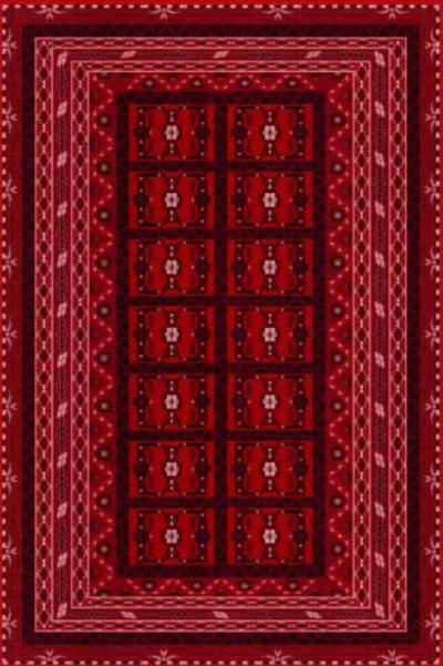 سجاده بشاير شكل مستطيل، 0.90×1.50 سم، صنع آلياً - احمر product image 1