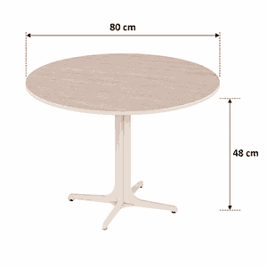 طقم طاولات سيراميك و معدن، 3 قطع - بيج product image 2