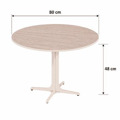 طقم طاولات سيراميك و معدن، 3 قطع - بيج product image 2