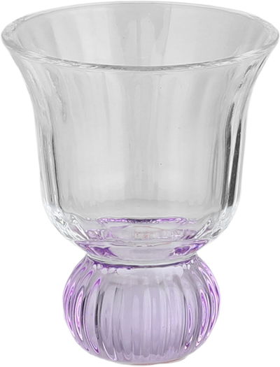 Al Saif Gallery Glass Set, 6 Pieces, Mauve Base - Clear Mauve product image 2