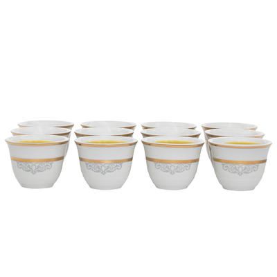 طقم فناجين قهوة عربي السيف غاليري، 12 قطعة - أبيض product image 1