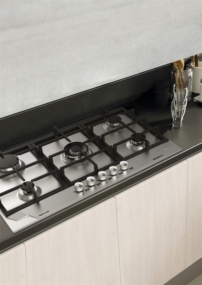 موقد بلت ان جليم غاز، 90 سم، 5 شعلات غاز، مفاتيح أمامية، حوامل زهر، GTD955HIX - فضي product image 7