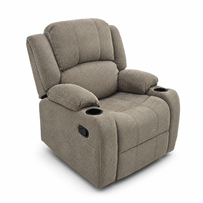 كرسي استرخاء قماش، 77x80x95 سم، بحامل اكواب - بني product image 3