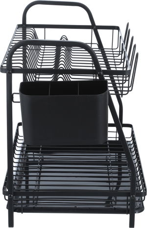 ستاند تجفيف صحون استيل السيف غاليري، 37.2x28.2x48.3 سم، 2 دور - اسود product image 4