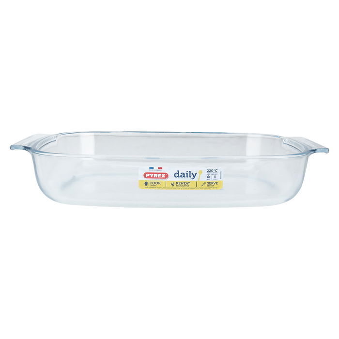 صينية فرن زجاج بايركس، 38×25 سم، 3.7 لتر، فرنسي - شفاف product image 1
