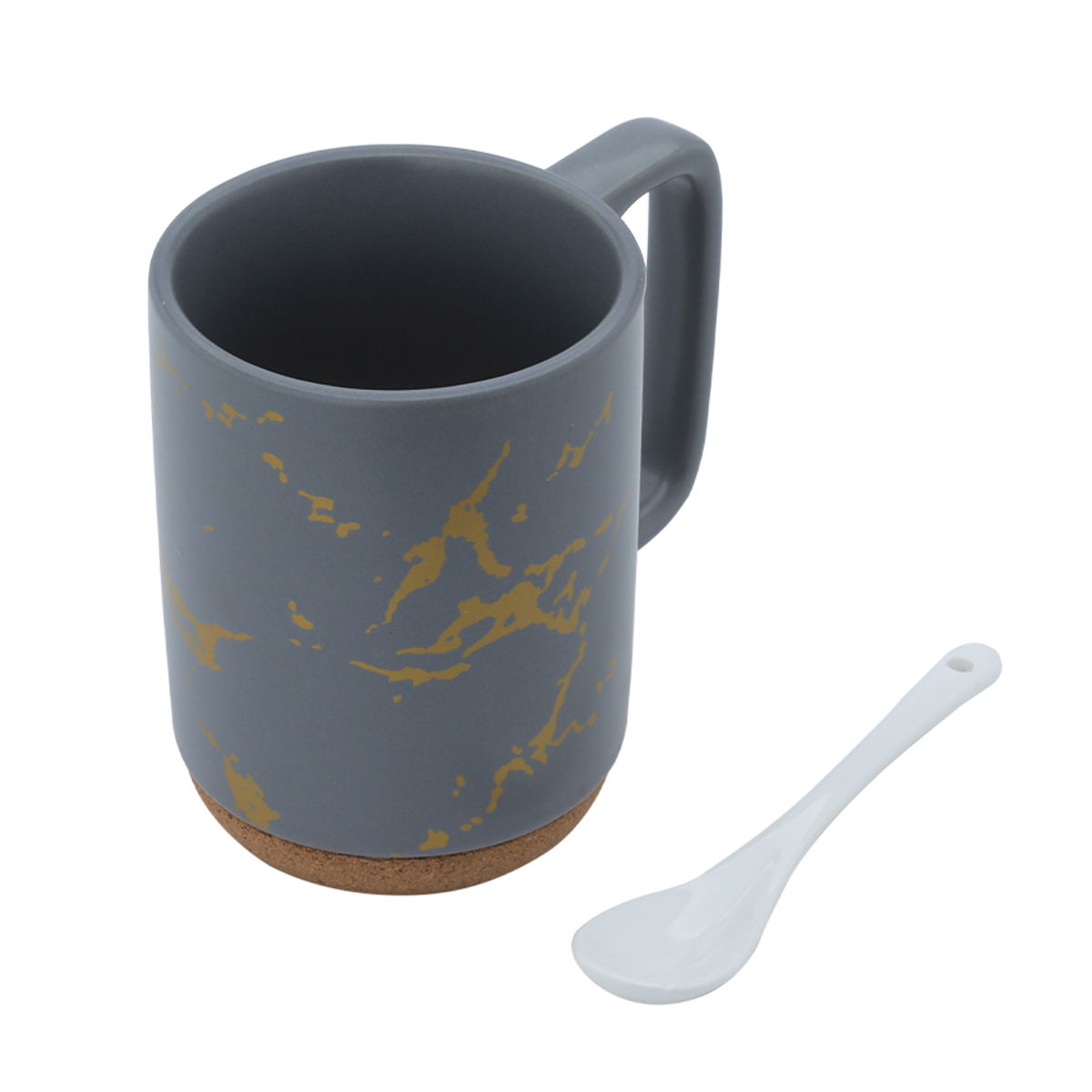 Al Saif Gallery Porcelain Mug, 300ml, Spoon - Gray product image 2