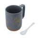 Al Saif Gallery Porcelain Mug, 300ml, Spoon - Gray product image 2
