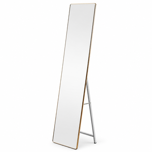 مراية ستاند زجاج، 160×40 سم، ستاند معدن - ذهبي product image 2